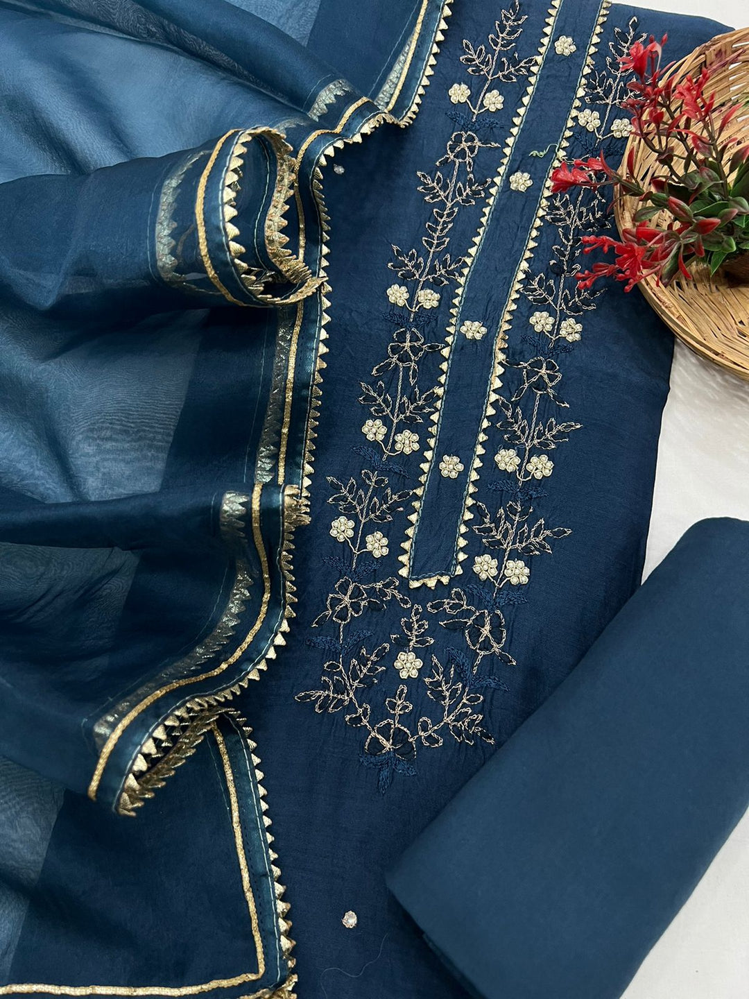 Muslin Silk Suit Set
