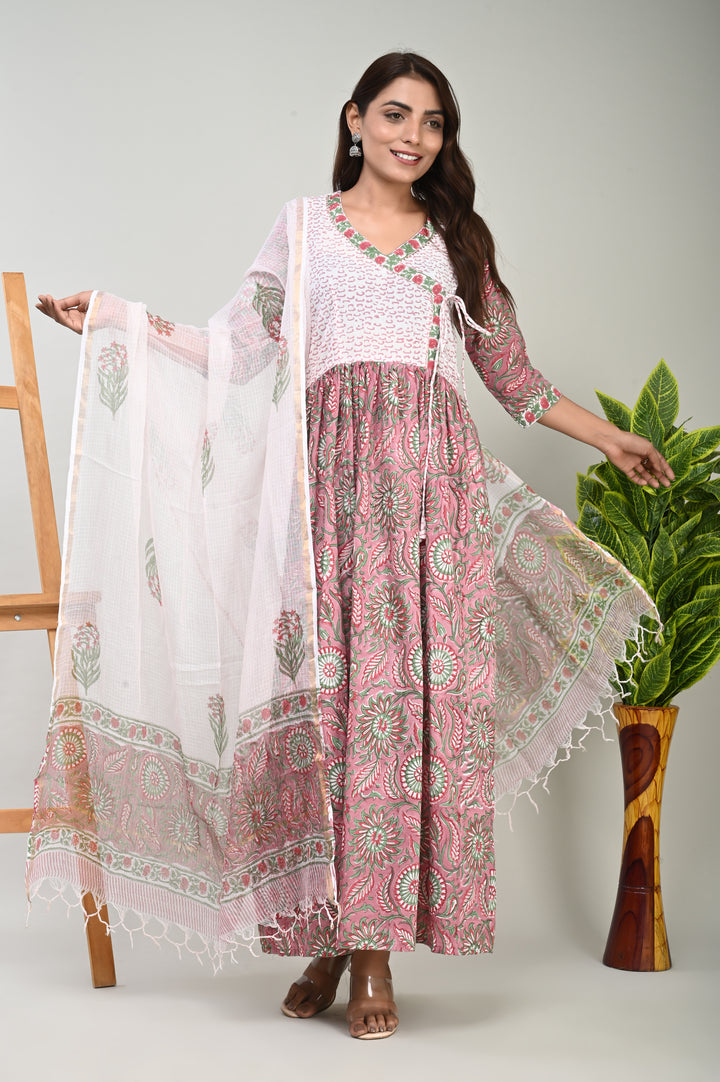 Hastkala Cotton Suit Kota Doriya Dupatta