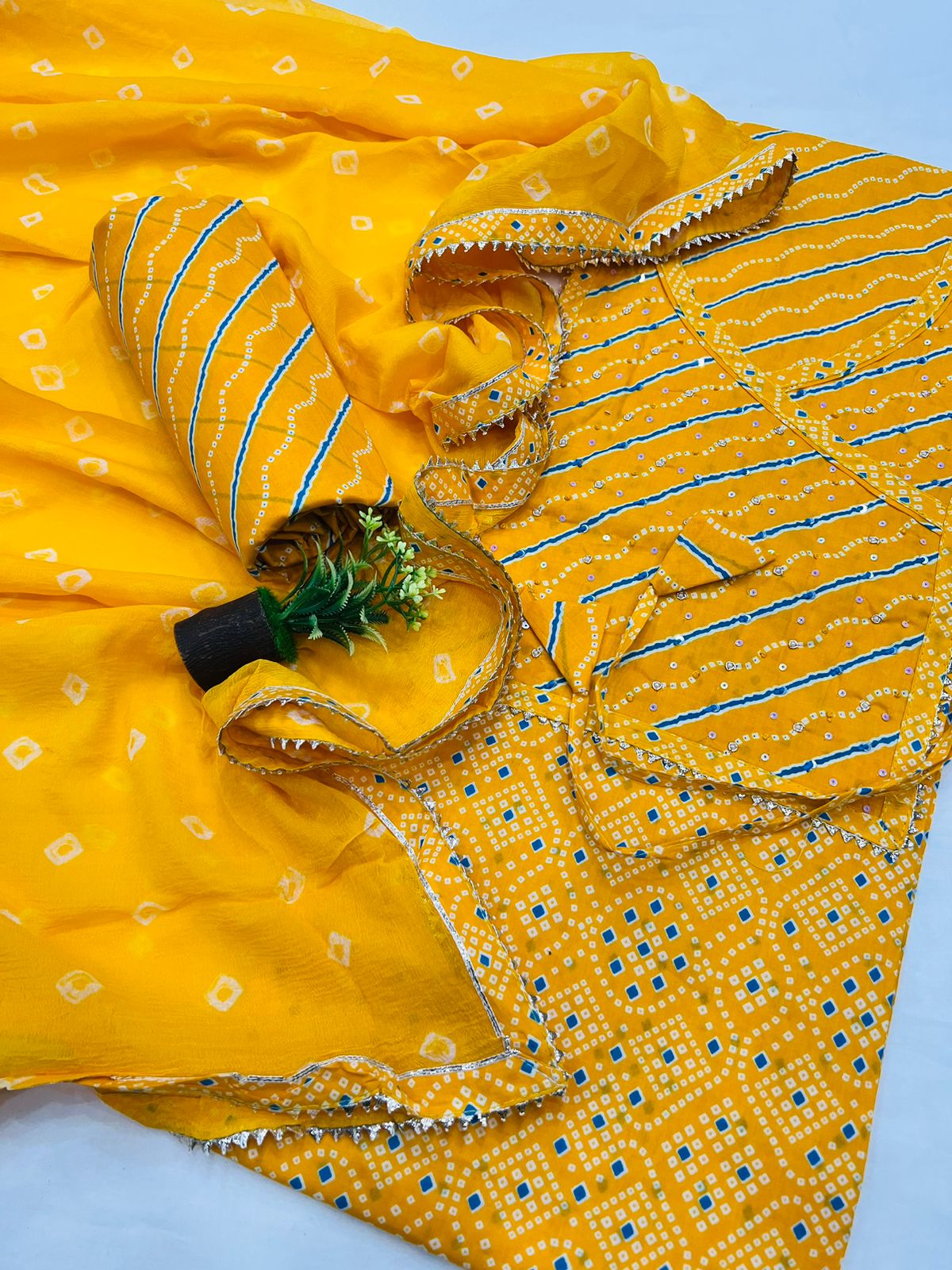 Pure Chanderi Silk Garara Suit Set in Fine Gota Patti Work - Rana's by  Kshitija