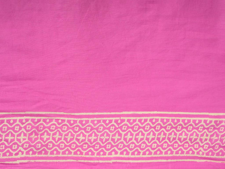 Pink Cotton Saree