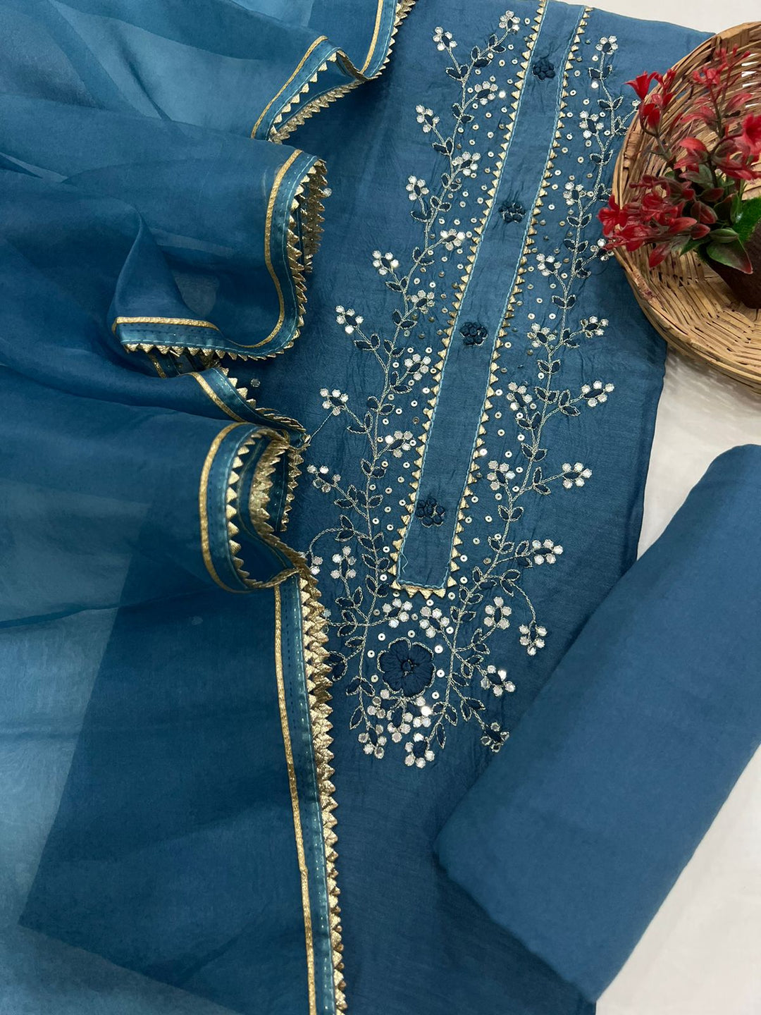 Muslin Silk Suit Set – Bagru Hastkala Printers