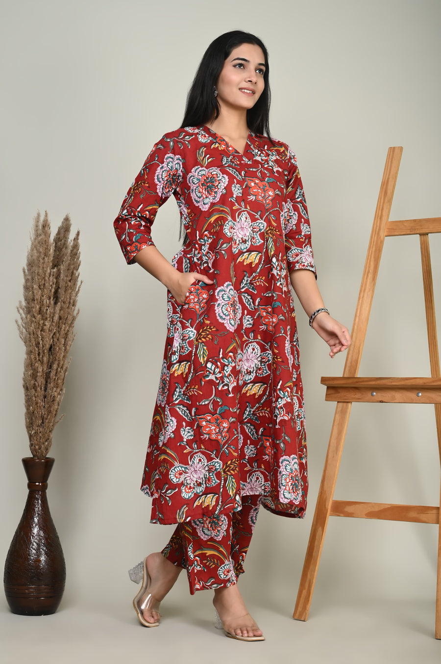 Cotton Top Bottom Set Bagru Hastkala Printers