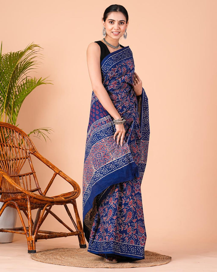 Hastkal Mulmul Cotton Saree