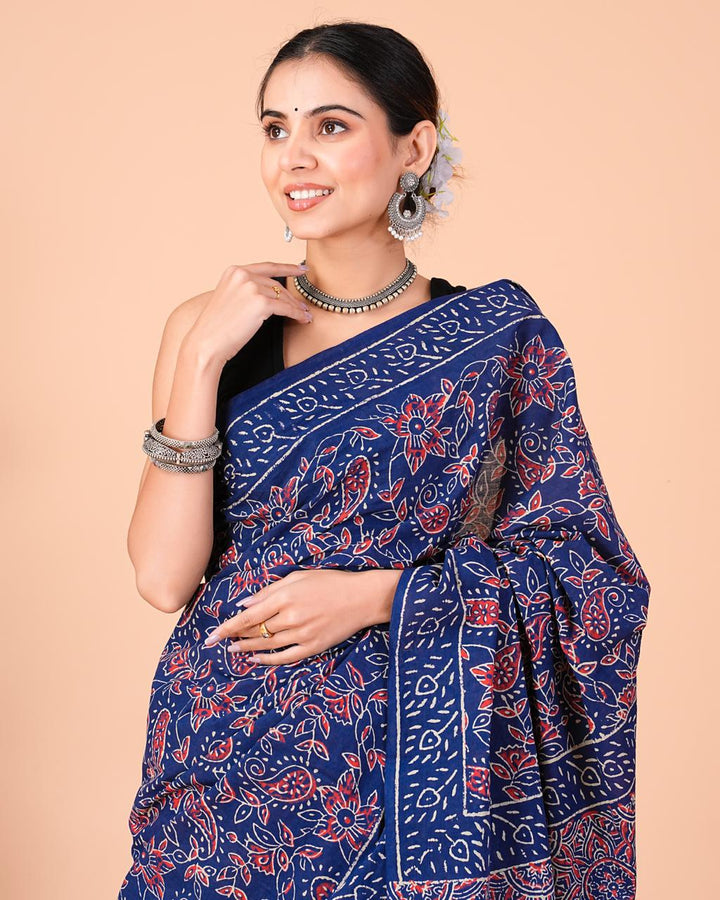 Hastkal Mulmul Cotton Saree