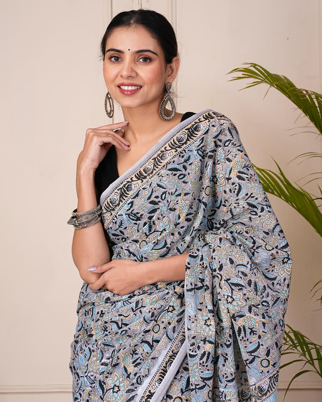 Elegant Printed Cotton Saree