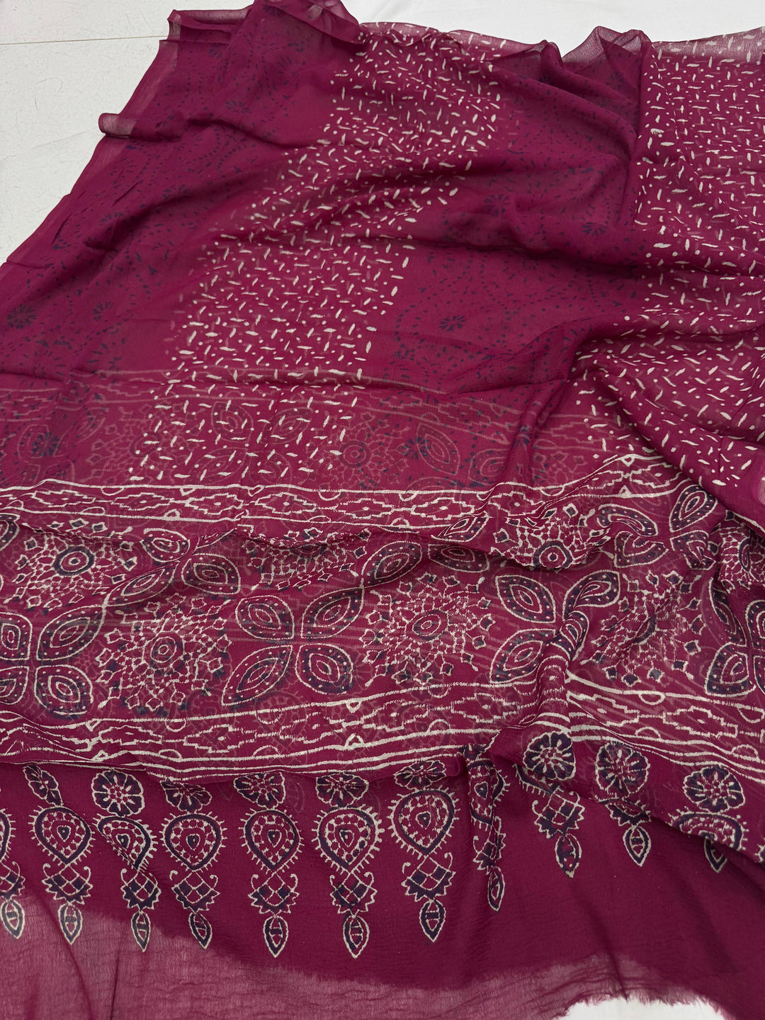 Cotton Suit With Chiffon Dupatta