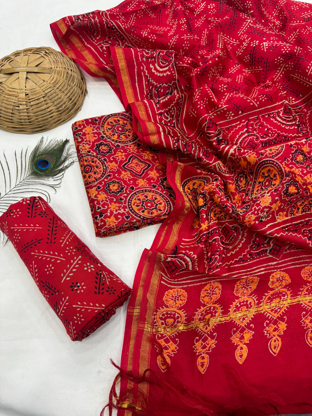 Chanderi Silk Suit Set