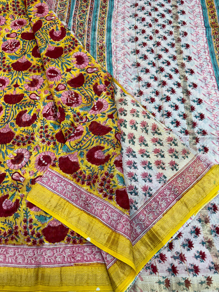 Handloom Maheshwari silk saree