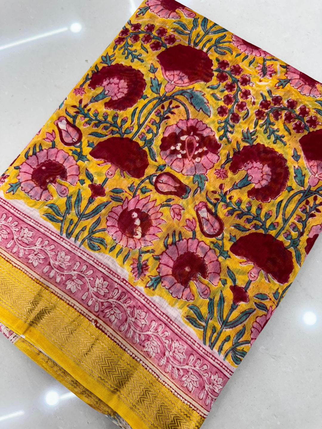Handloom Maheshwari silk saree
