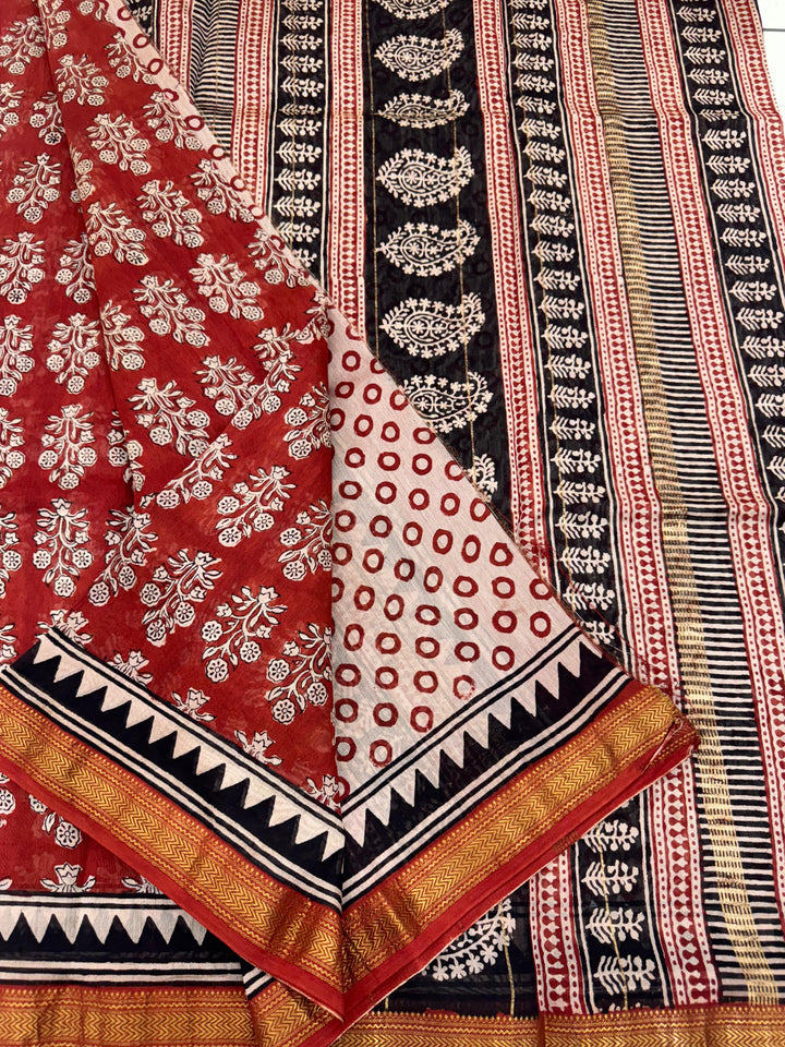 Handloom Maheshwari Silk Saree