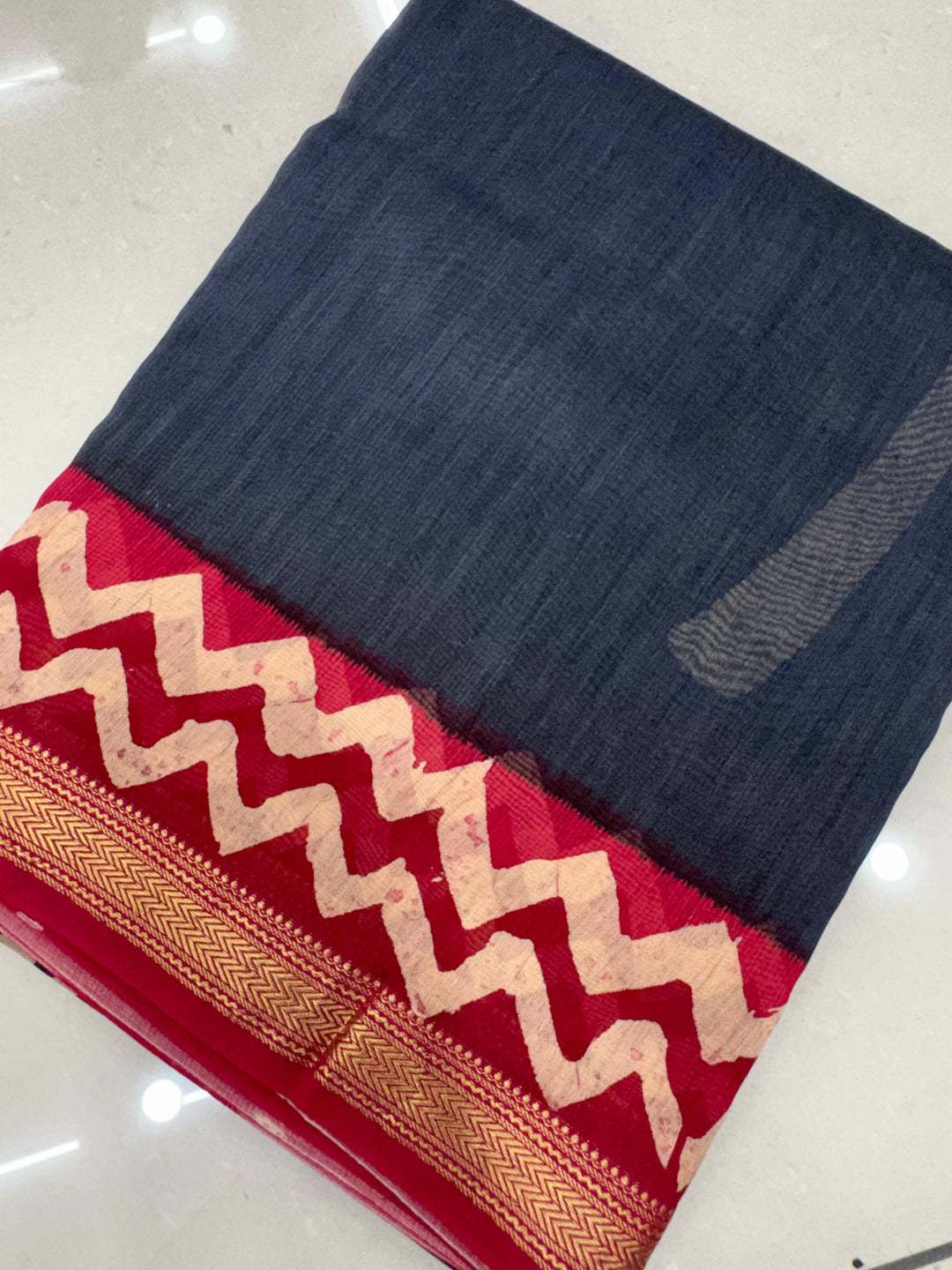 Handcrafted Maheshwari silk saree