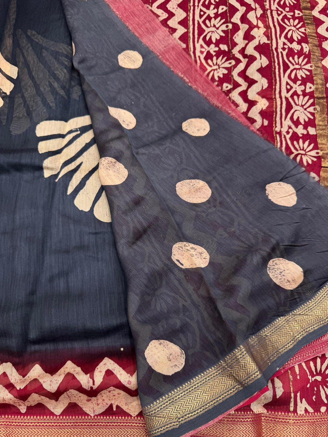 Handcrafted Maheshwari silk saree