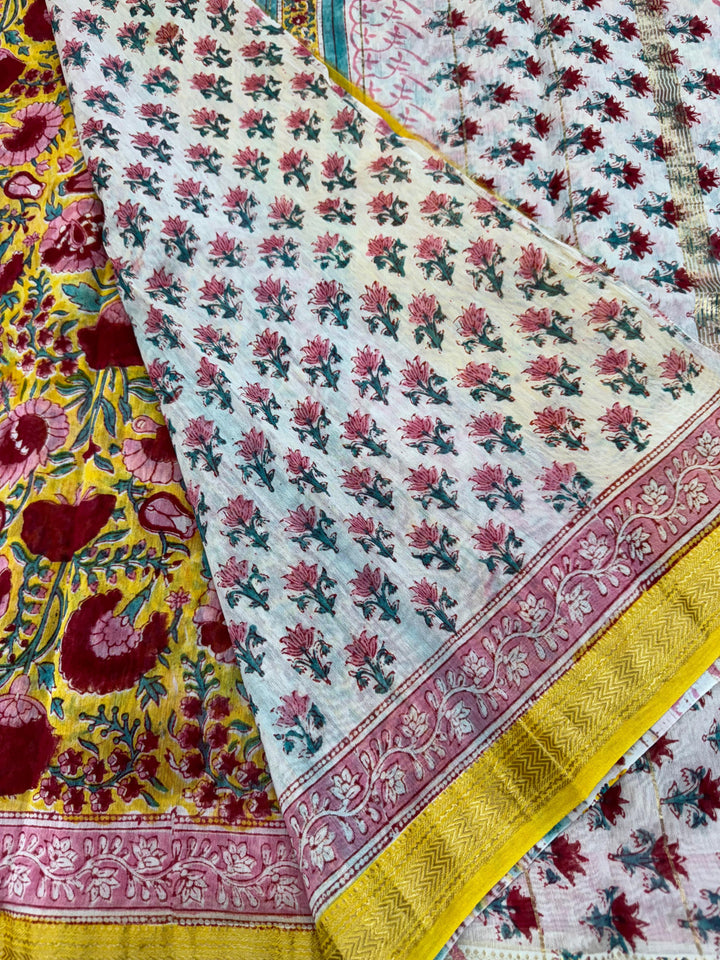 Handloom Maheshwari silk saree