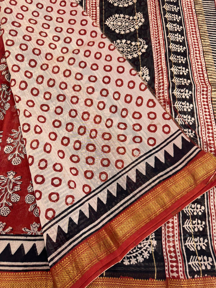 Handloom Maheshwari Silk Saree