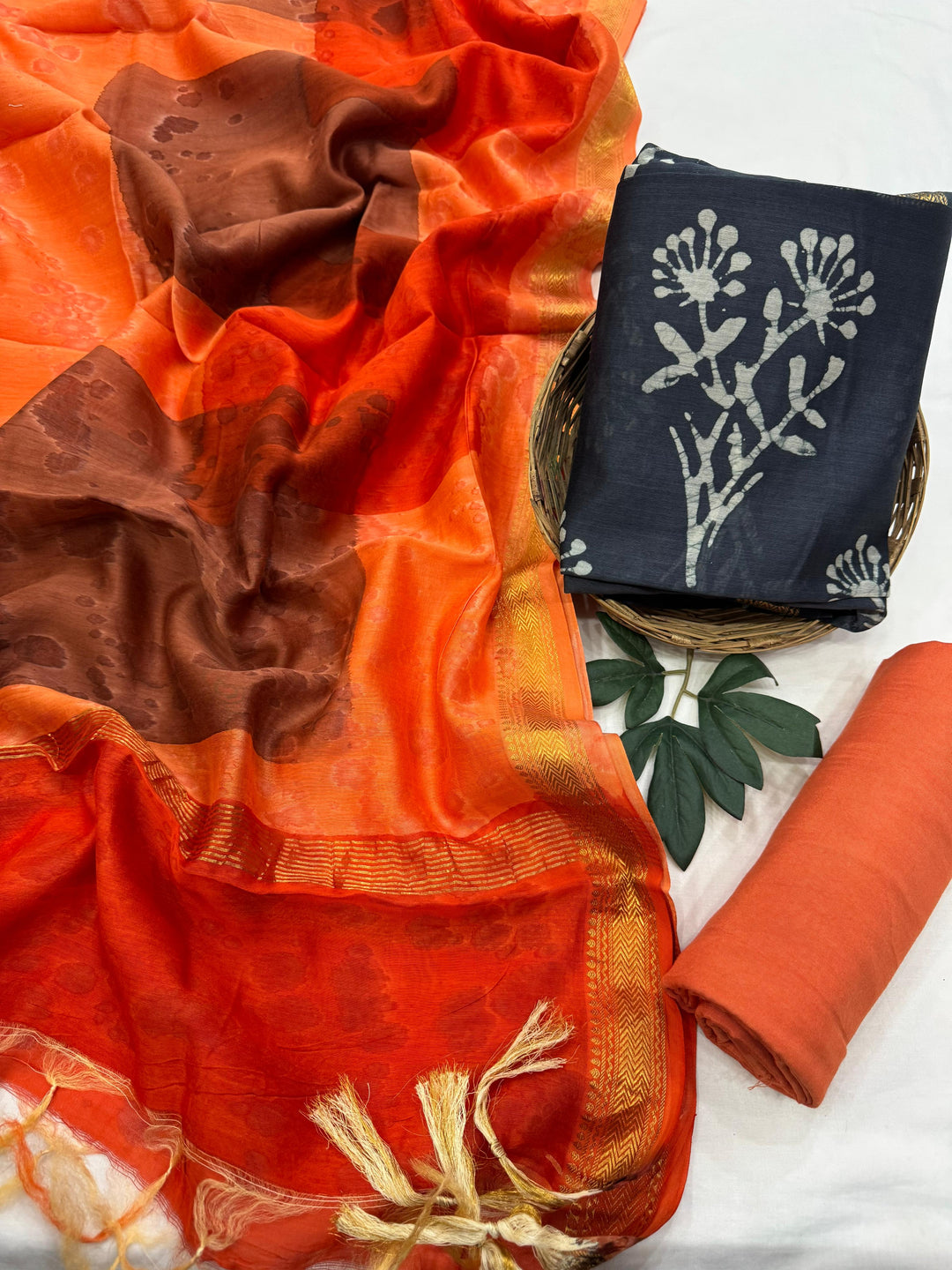 printed Maheshwari Silk suit