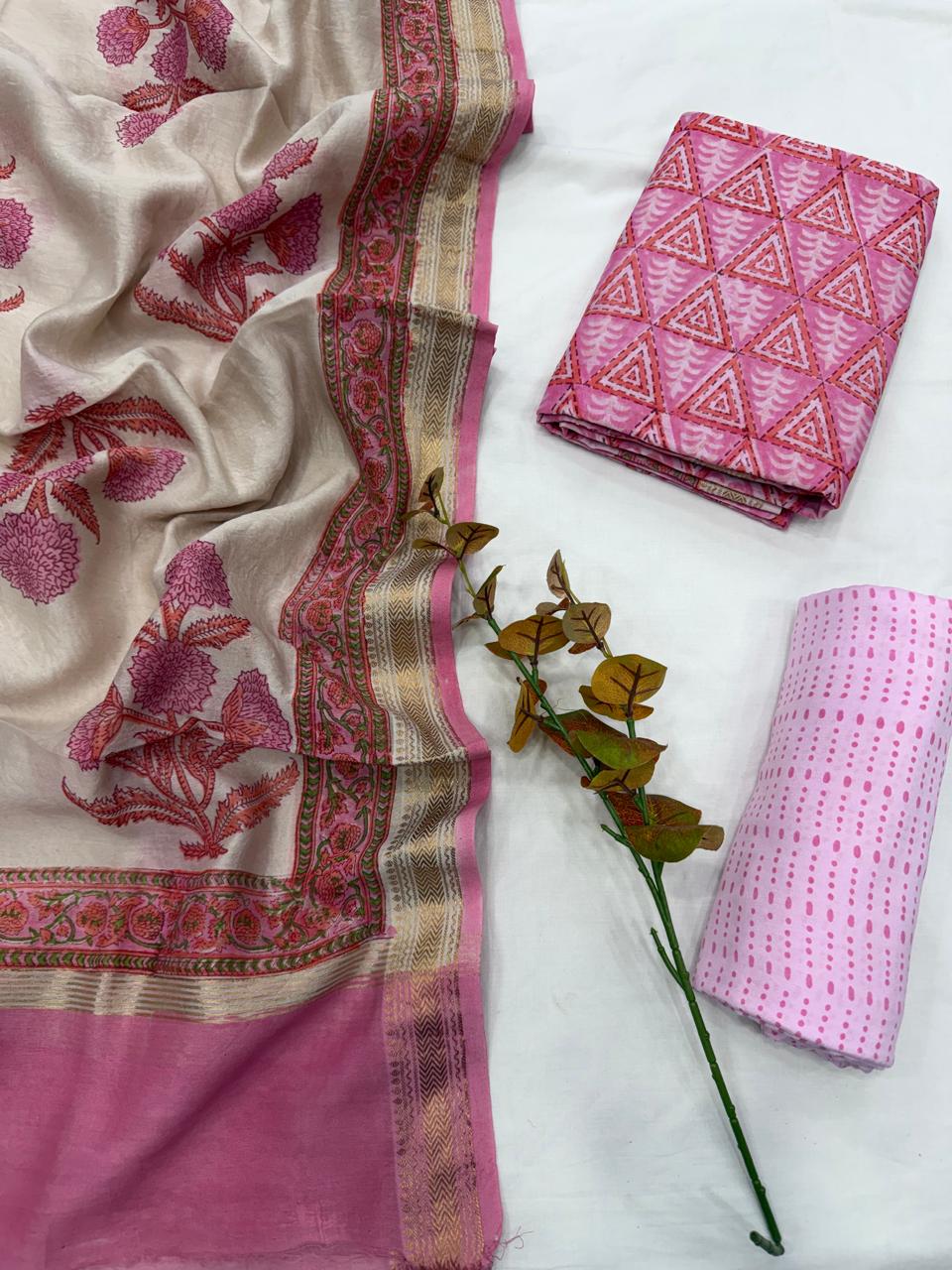 Maheshwari Silk Suit Set