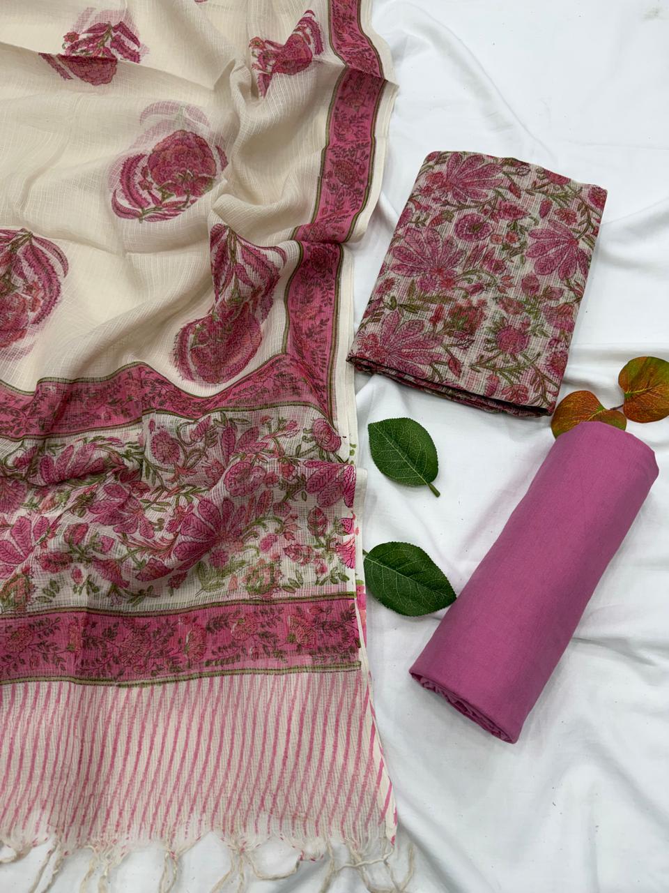 Handwoven kota doriya suit