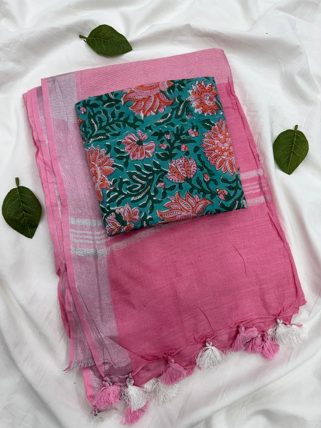 Beautiful Handloom Cotton linen Saree