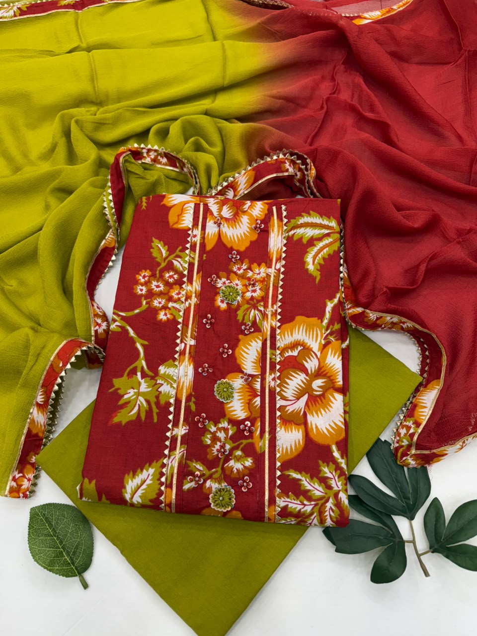 Printed Kurta With Dupatta