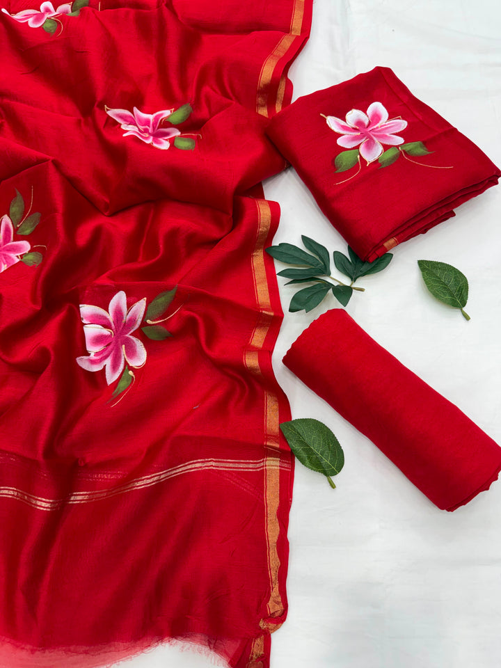Chanderi Silk Suit Set