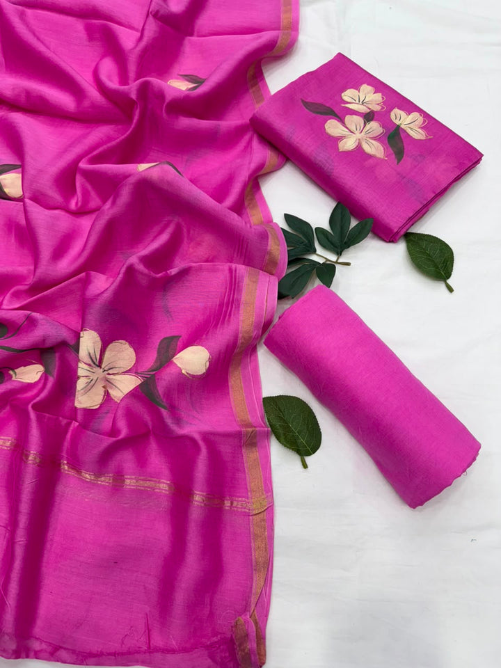 Chanderi Silk Suit Set