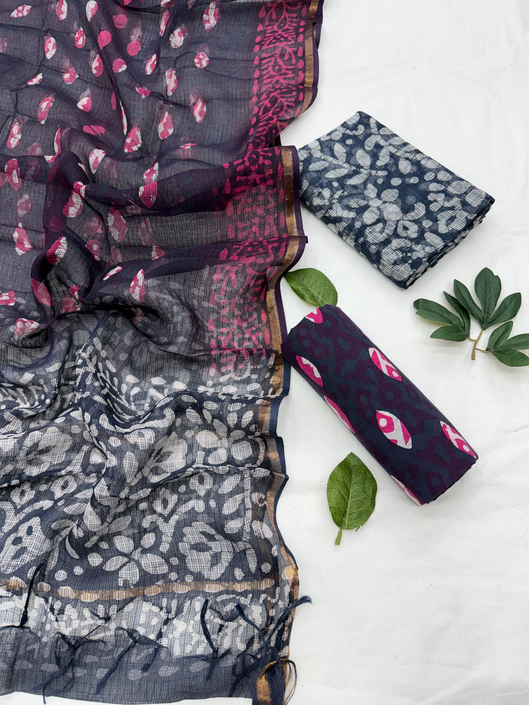 Handwoven kota doriya suit
