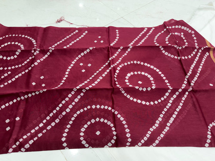 Bandhani Chanderi Silk Suit Set