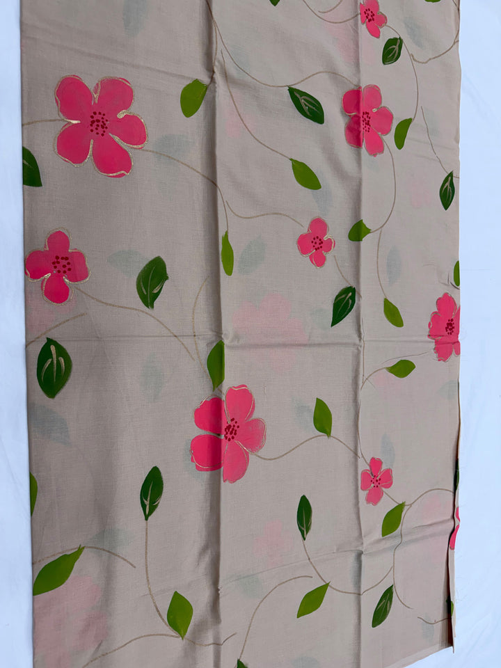 Hastkala Cotton Suit with Chiffon Dupatta