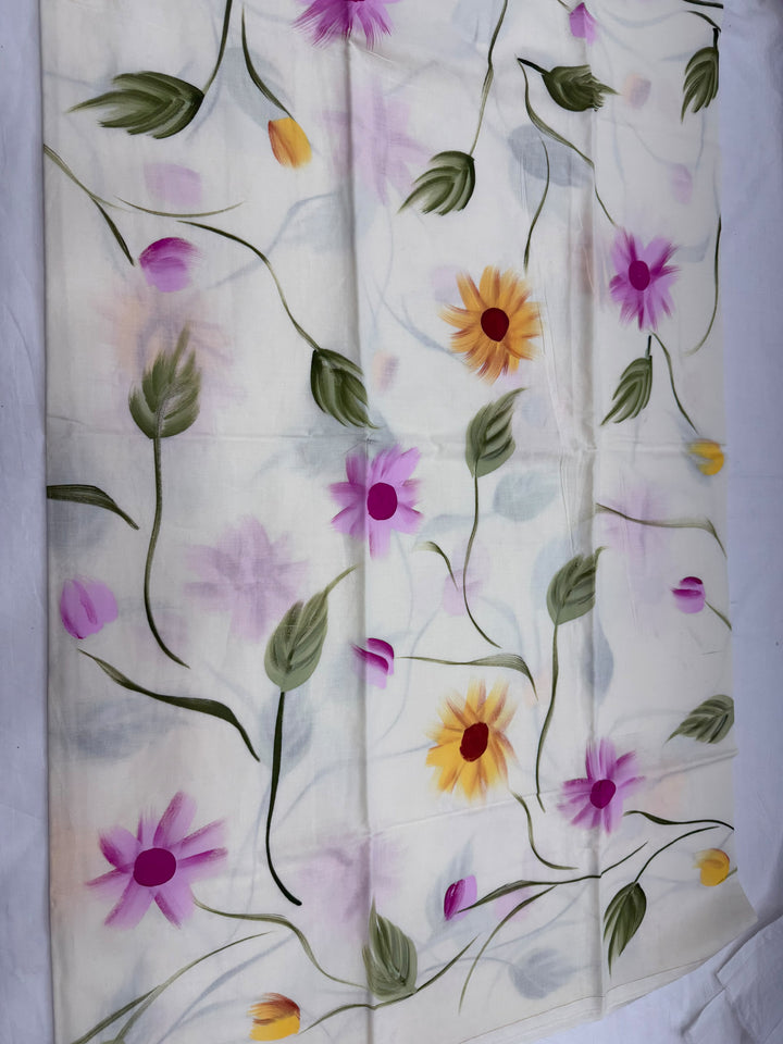 Bagru Hastkala Cotton Suit With Chiffon Suit