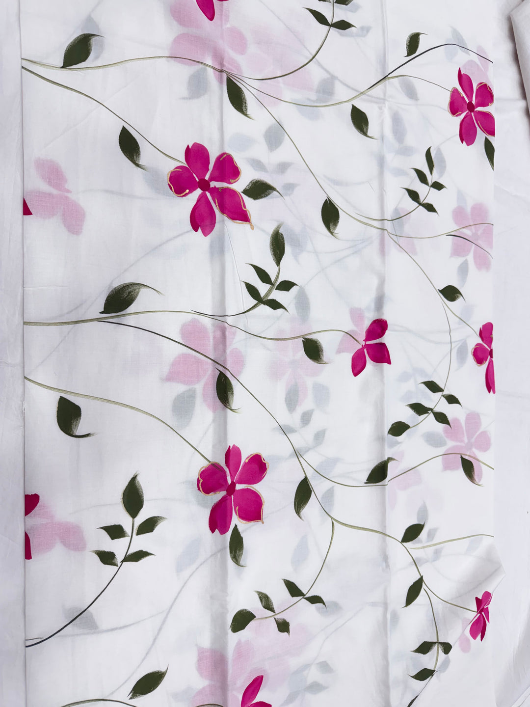 Hand Painted Cotton Suit With Chiffon Dupatta