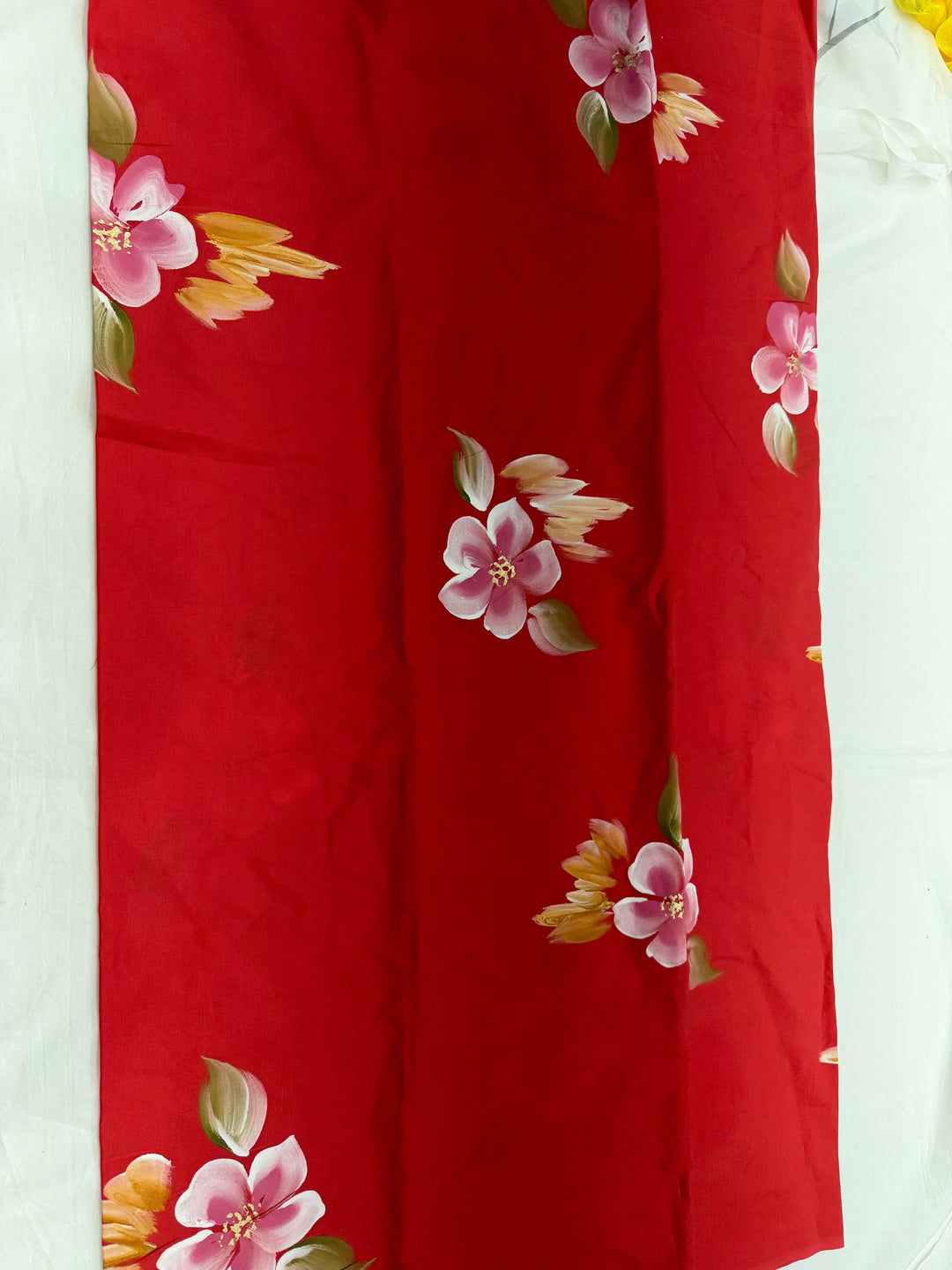 Hand Painted Cotton Suit With Chiffon Dupatta