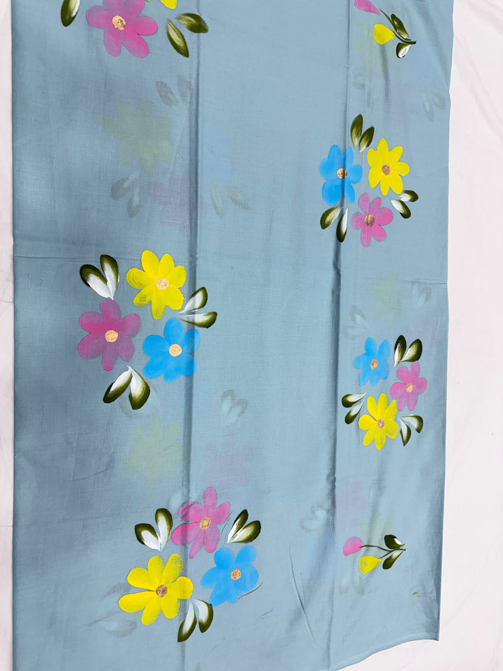 Cotton Suit With Chiffon Dupatta