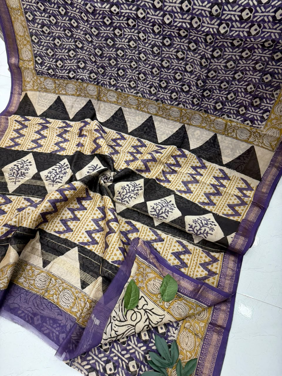 Handloom Maheshwari silk saree