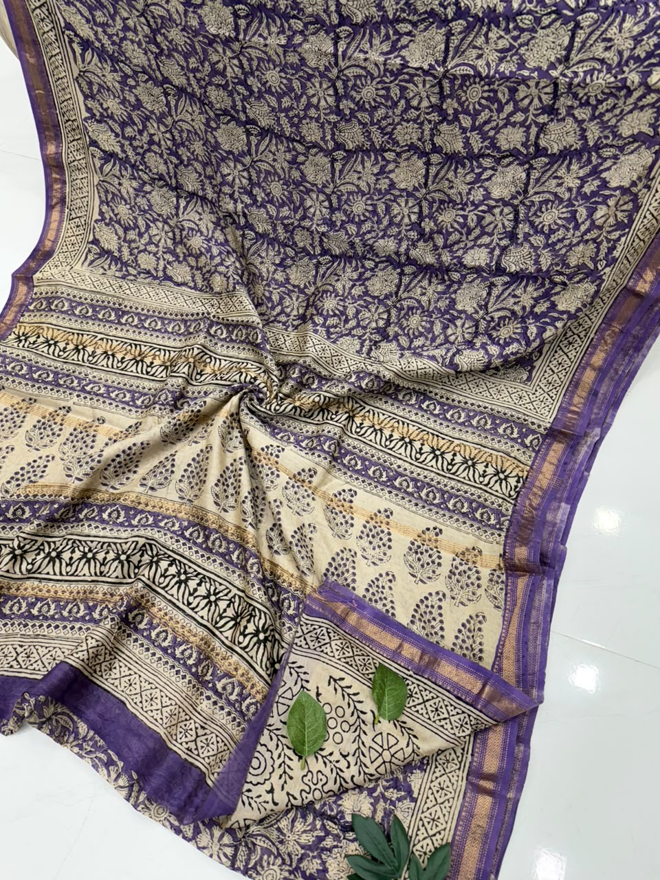 Traditional Maheshwari silk saree