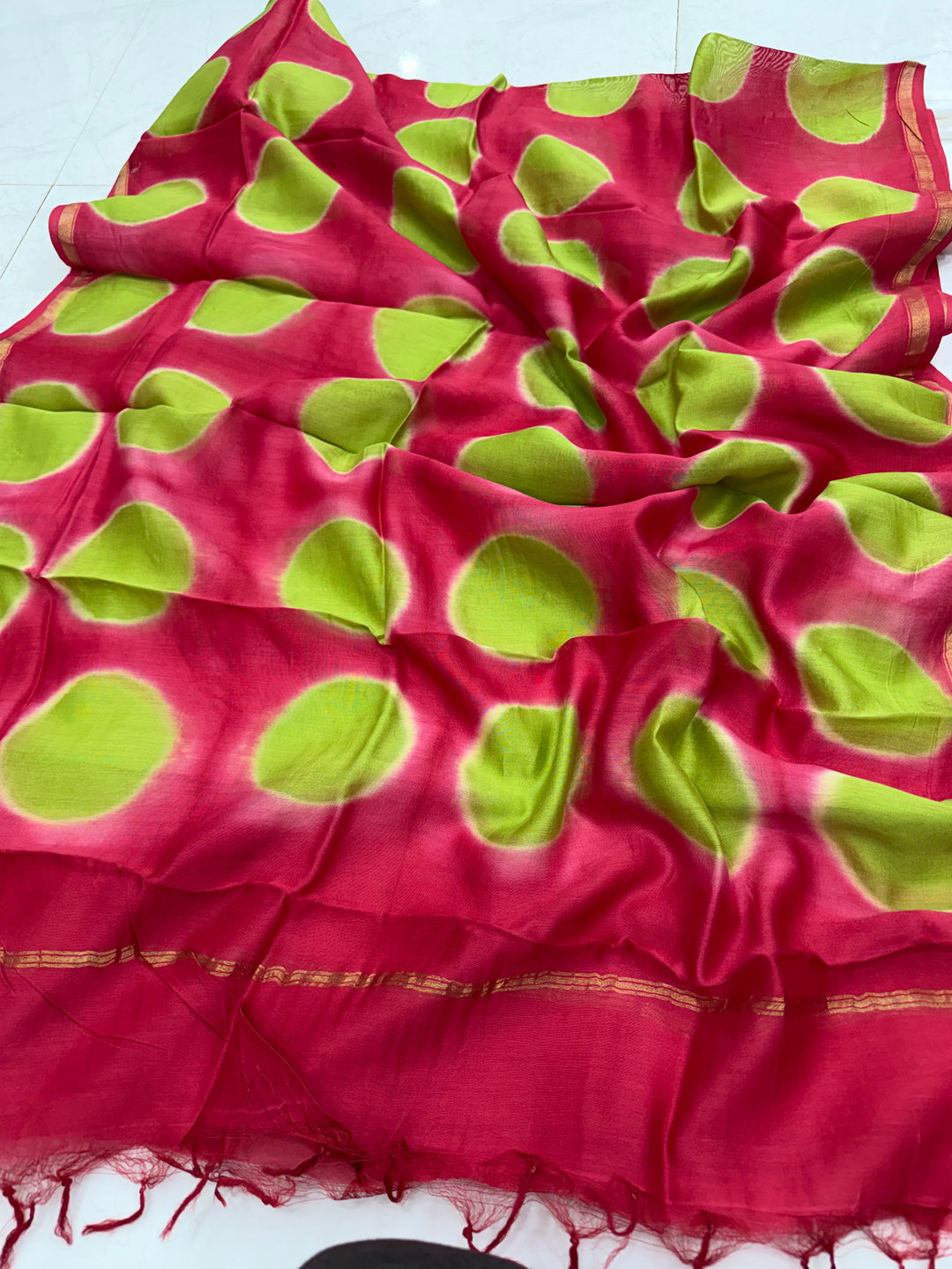 Bandhani Chanderi Silk Suit Set