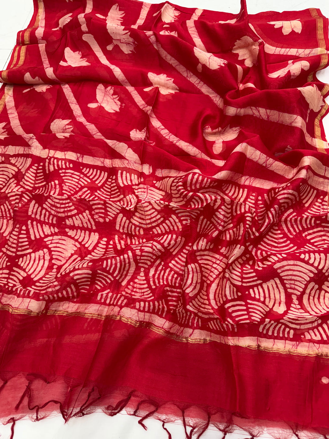 Batik Chanderi Silk Suit Set