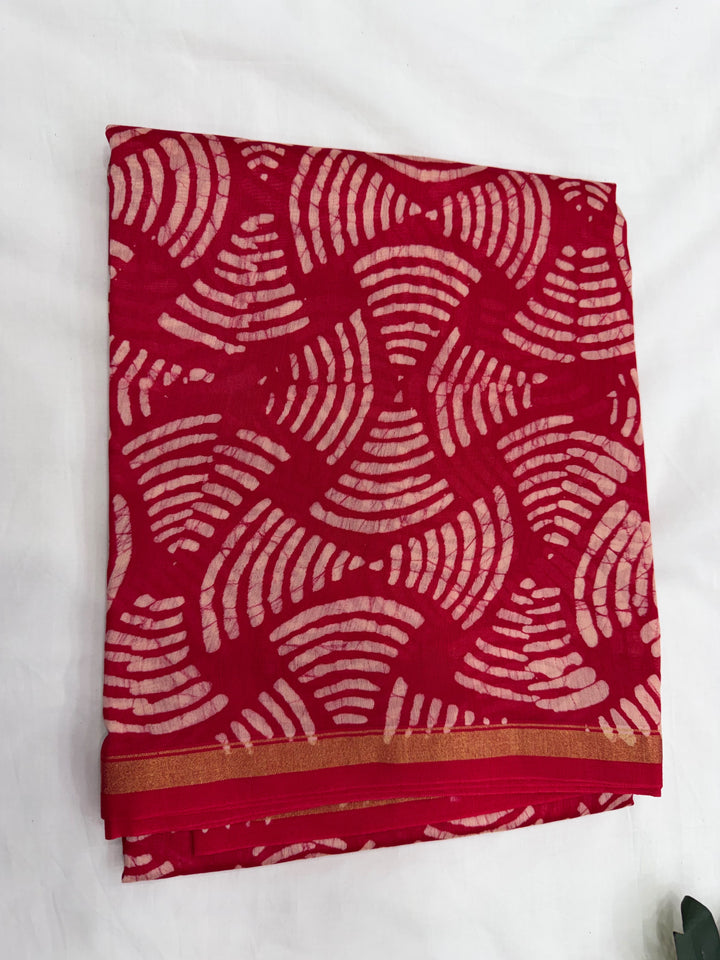Batik Chanderi Silk Suit Set
