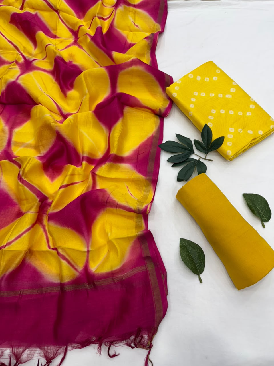 Bandhani Silk Suit Set