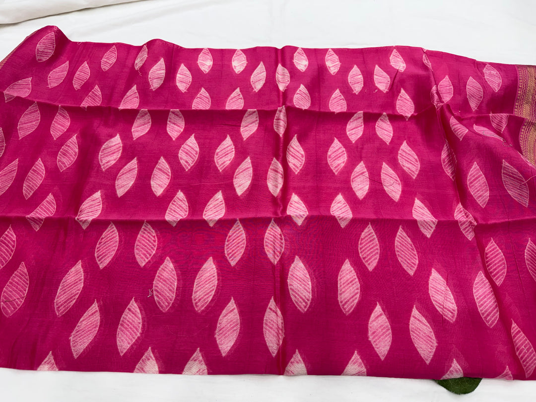 Stitching shibori Maheshwari Silk Suit Set