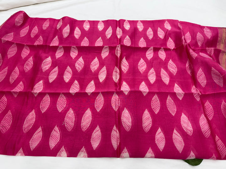 Stitching shibori Maheshwari Silk Suit Set