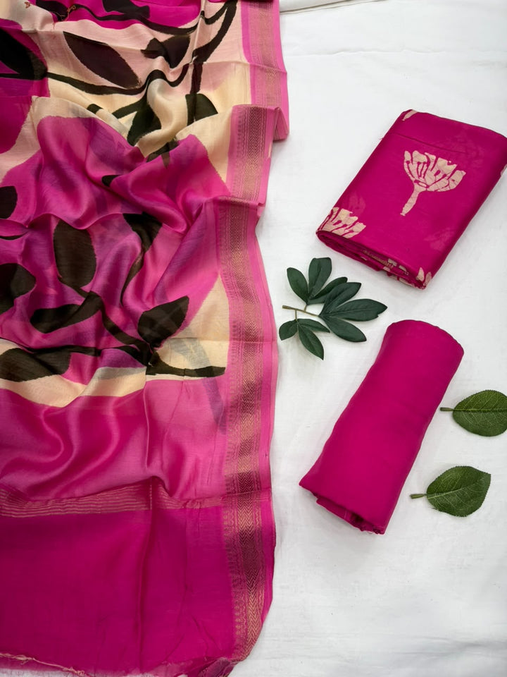 Maheshwari Silk Suit Set