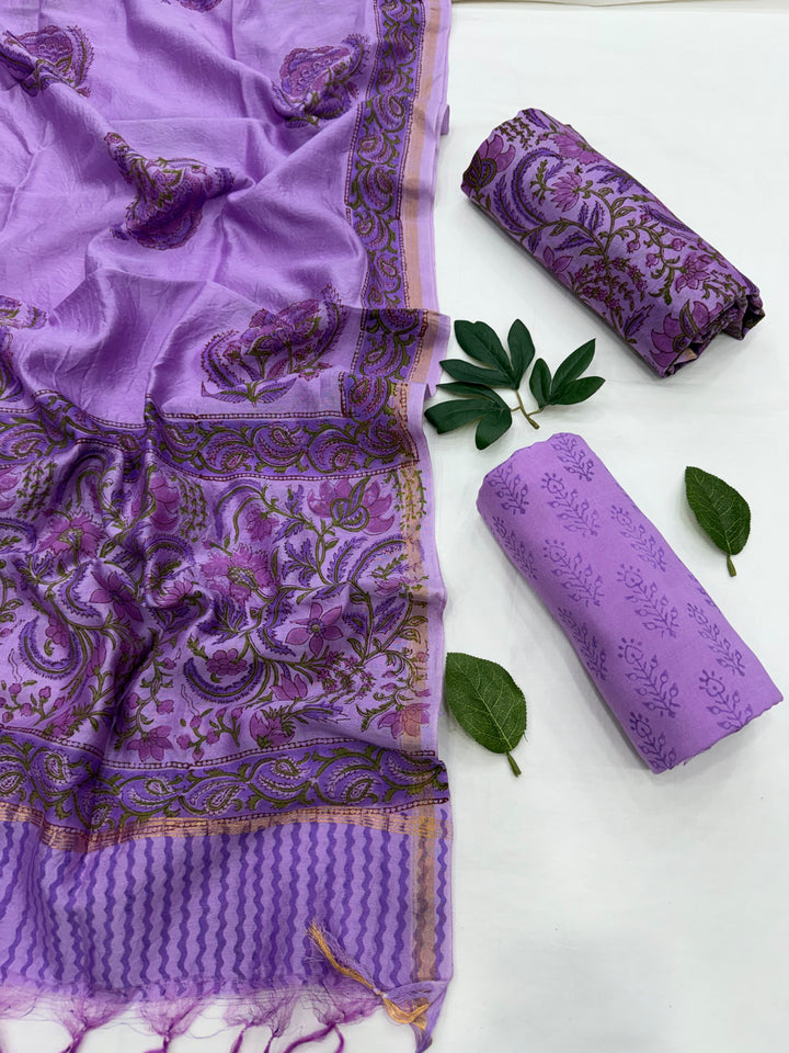 Chanderi Silk Suit Set