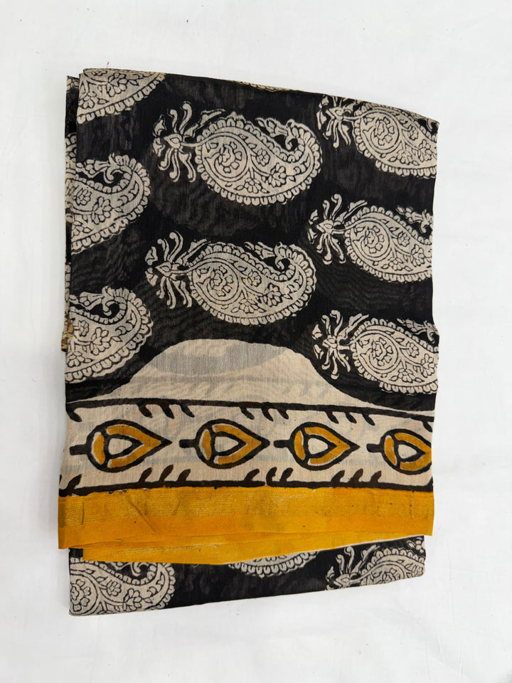 Natural Buta Hand Block Printed Chanderi Silk Suit Set