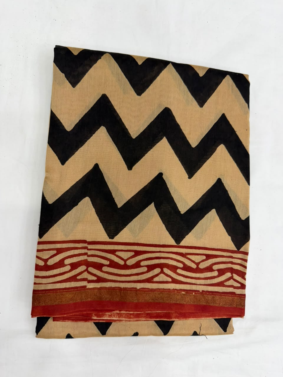 Leheriya Natural Bagru Hand Block Printed Chanderi Silk Suit Set