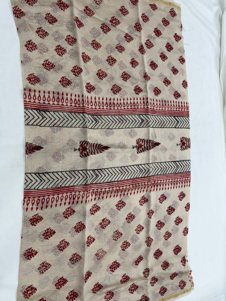 Designer Hand Block Printed Chanderi Silk Suit Set