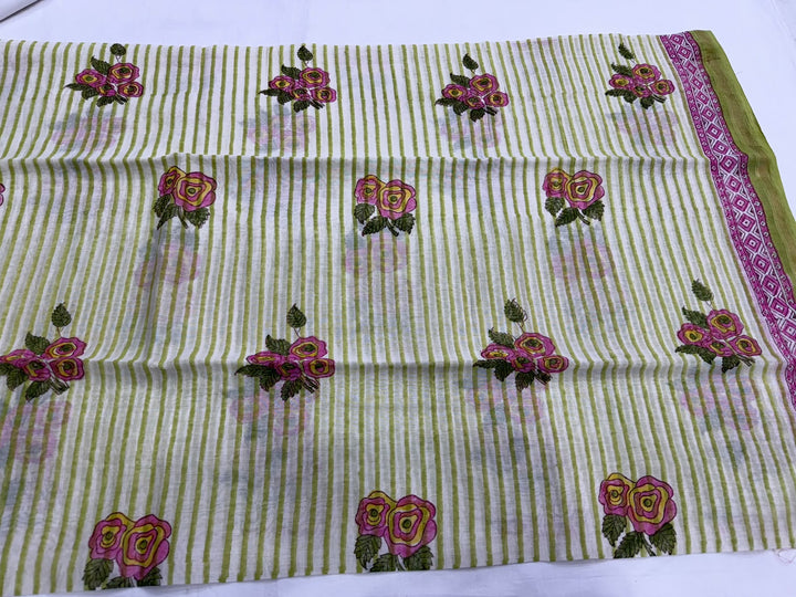 Hastkala Pure Chanderi Silk Suit Set with Dupatta