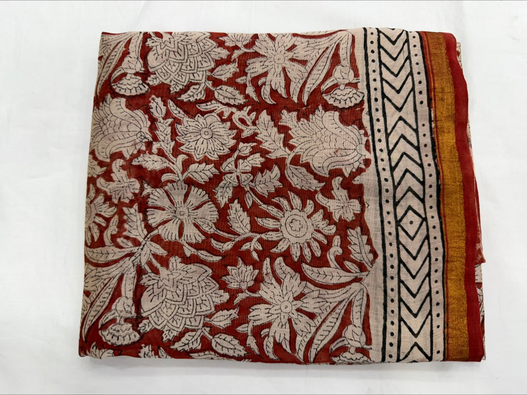 Designer Hand Block Printed Chanderi Silk Suit Set