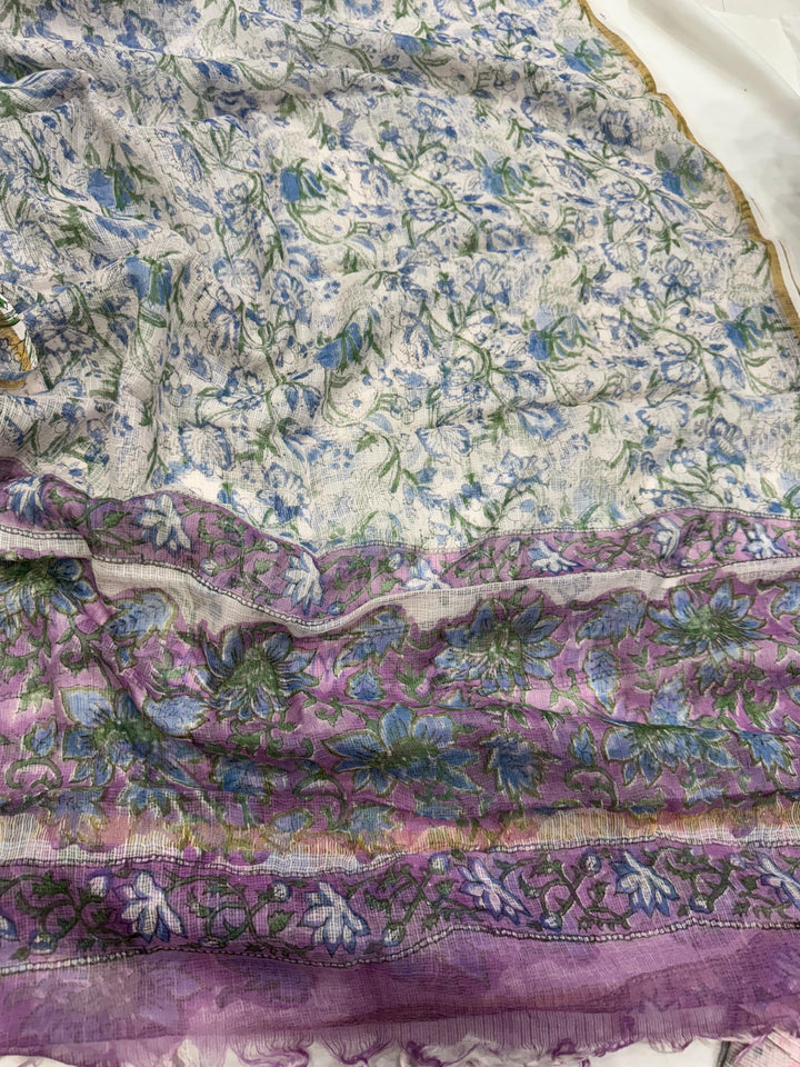 Traditional Block Printed Kota Doriya Dupatta suit