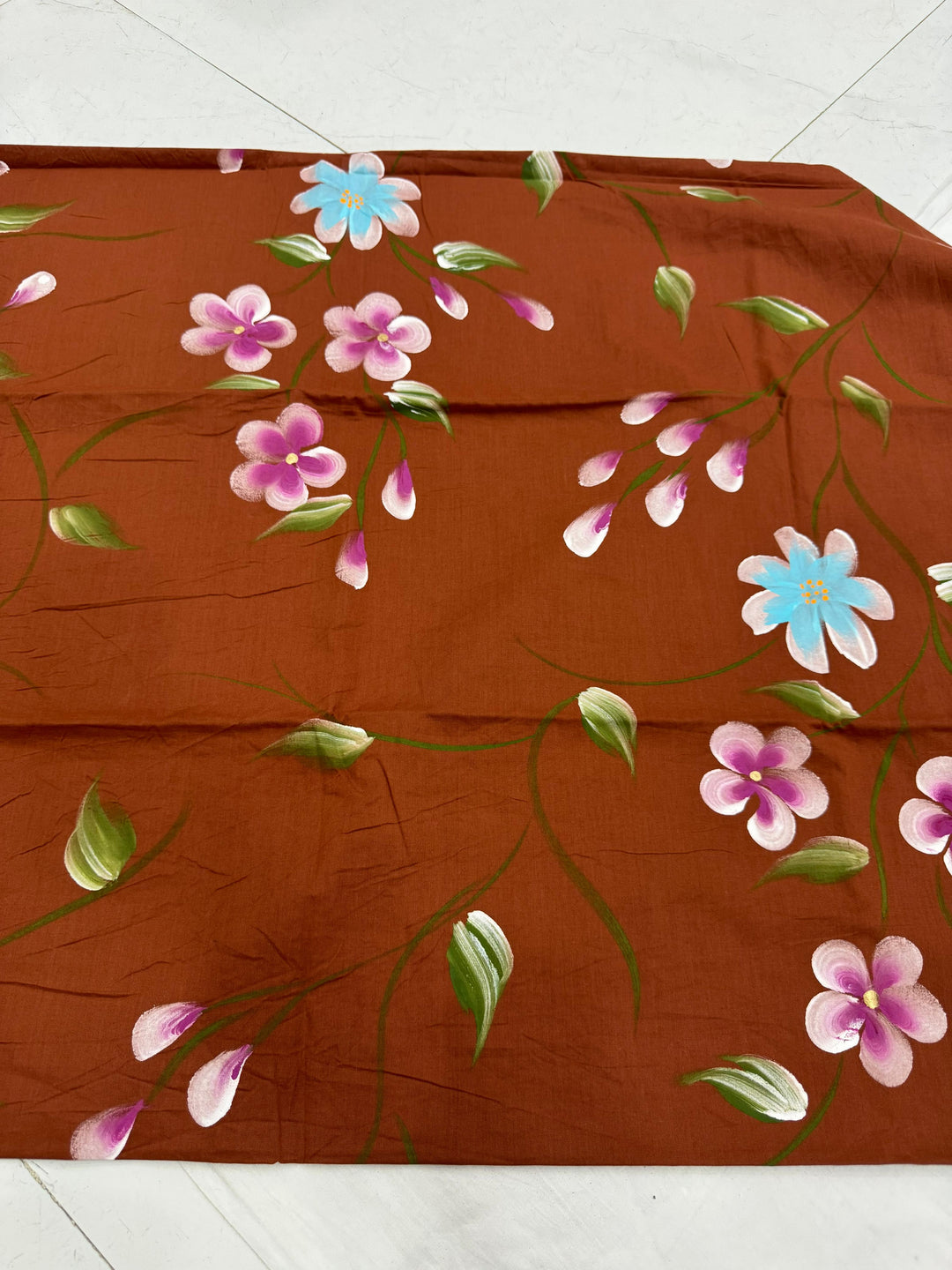 Bagru Hastkala Cotton Suit With Chiffon Suit