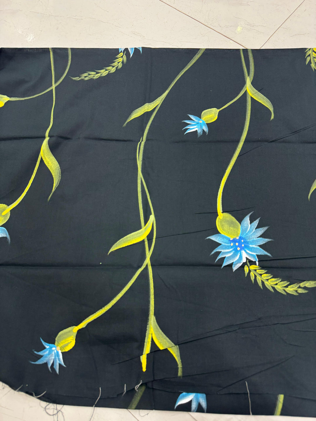 Bagru Printed Cotton Suit With Chiffon Dupatta